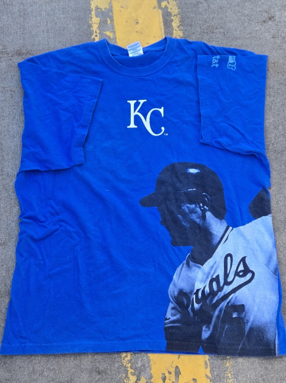 KC Royals Blue Graphic Tee with Player Portrait